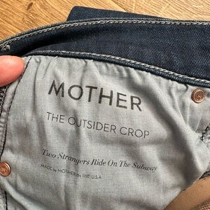 Mother The Outsider Crop Jean “Two Strangers Ride on the Subway” Sz 27